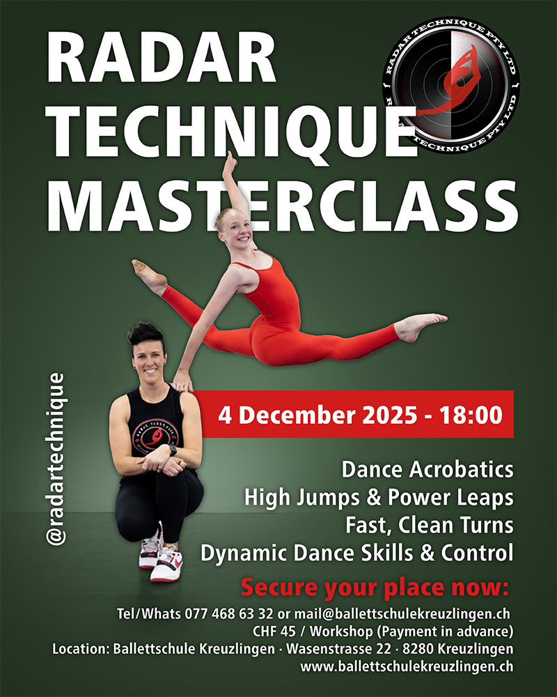 Radar Technique Masterclass in der Ballettschule Kreuzlingen