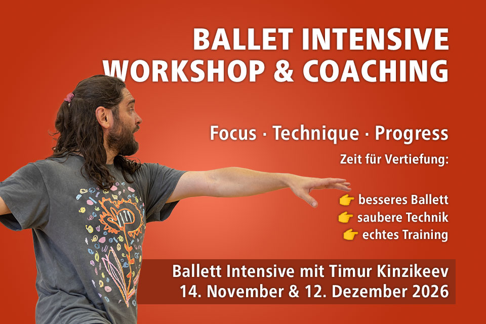 Ballett Workshop mit Timur Kinzikeev in der Ballettschule Kreuzlingen